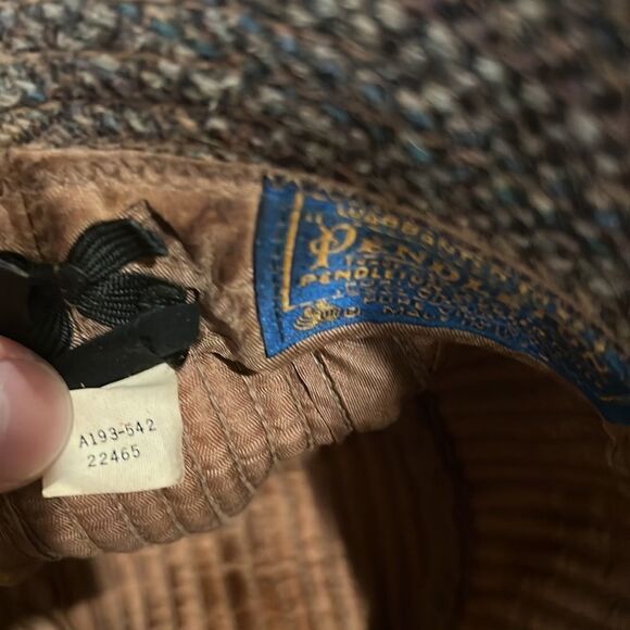 VTG Pendleton Fedora Hat Brown 100% virgin Wool Size M made in USA GUC - Picture 7 of 8